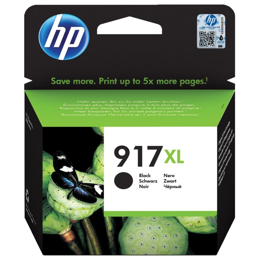 Картридж струйный HP (3YL85AE) для HP OfficeJet Pro 8023, №917XL черный, ресурс 1500 страниц, оригинальный