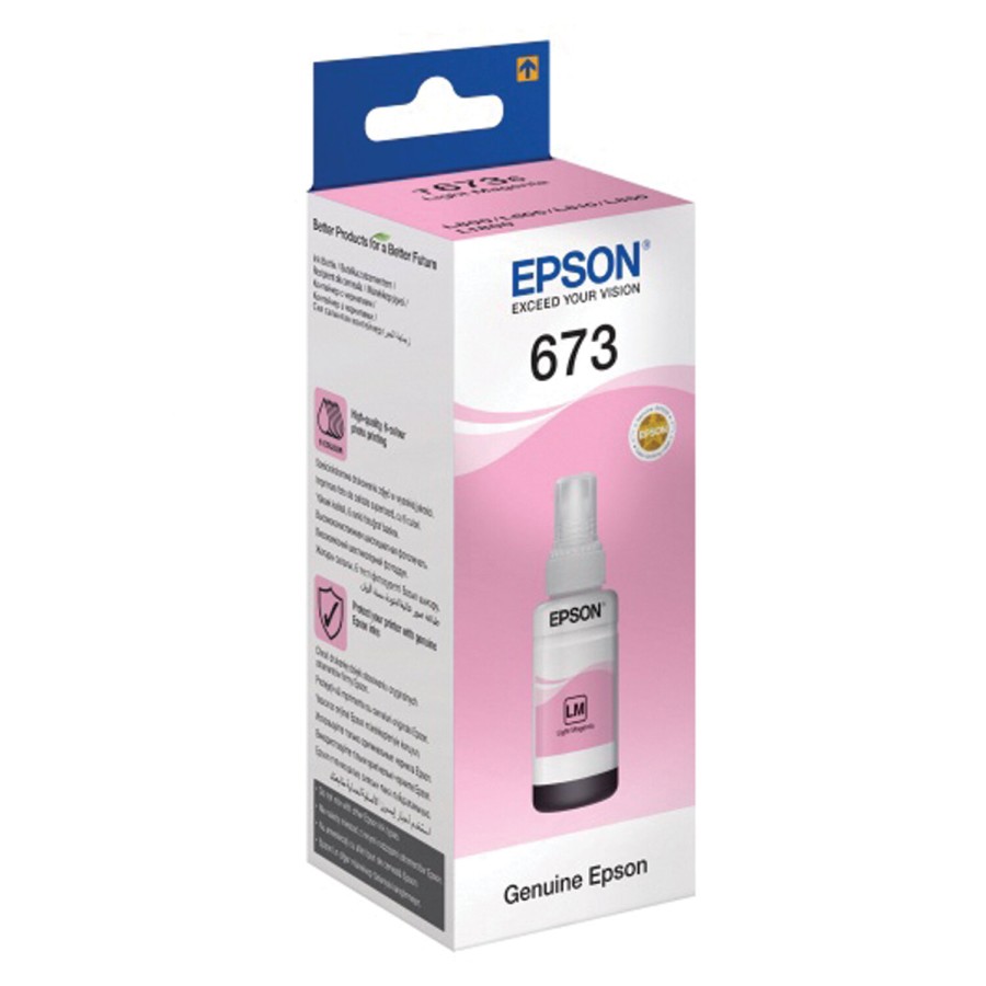 Чернила EPSON (C13T67364A/698) для СНПЧ Epson L800/L805/L810/L850/L1800, светло-пурпурные, оригинальные