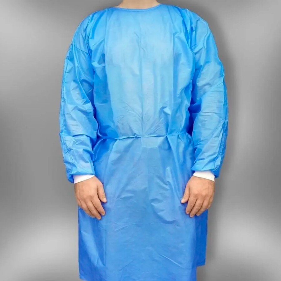 Халат хирургический нестерильный 140 см ГЕКСА, размер 52-54, рукав с манжетой, спанбонд 25 г/м2, голубой