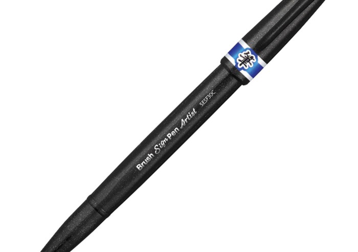 Ручка-кисть PENTEL (Япония) "Brush Sign Pen Artist", линия письма 0,5-5 мм, синяя, SESF30C-C