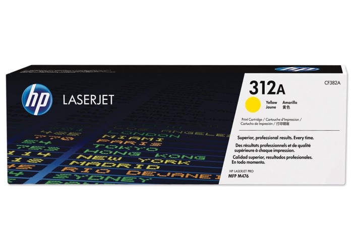 Картридж лазерный HP (CF382A) LaserJet Pro M476dn/476dw/476nw, желтый, оригинальный, ресурс 2700 страниц