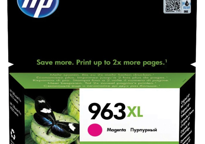 Картридж струйный HP (3JA28AE) для HP OfficeJet Pro 9010/9013/9020/9023, №963XL пурпурный, ресурс 1600 страниц