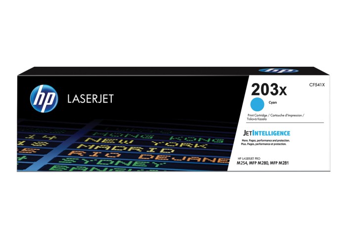 Картридж лазерный HP (CF541X) LaserJet Pro M254/M280/M281, голубой, ресурс 2500 стр., оригинальный