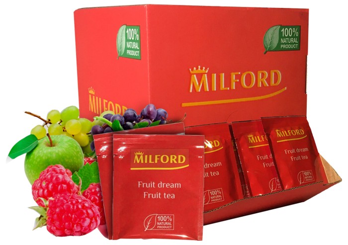 Чай MILFORD "Fruit Dream (Фруктовая мечта)", фруктовый, 200 пакетиков в конвертах по 1,75 г, 7025 РК