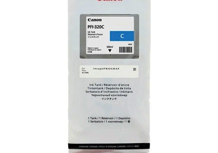 Картридж струйный CANON (PFI-320C) для imagePROGRAF TM-200/205/300/305, голубой, 300 мл, оригинальный, 2891C001