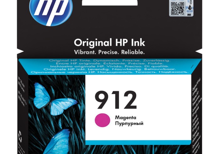 Картридж струйный HP (3YL78AE) для HP OfficeJet Pro 8023, №912 пурпурный, ресурс 315 страниц, оригинальный