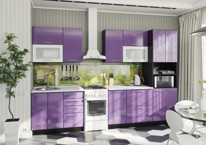 Кухня фиолетовый металлик