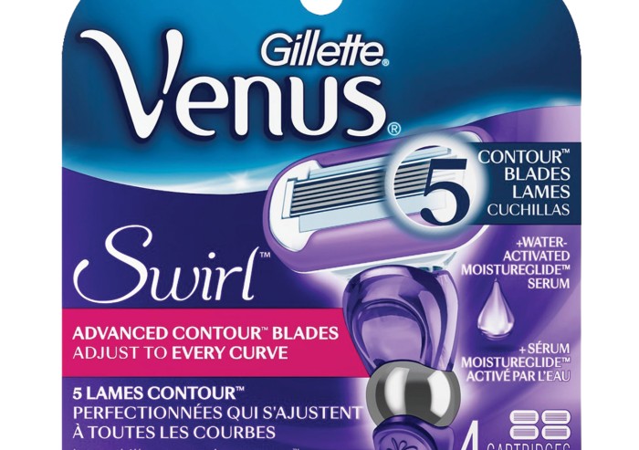 Сменные кассеты для бритья 4 шт., GILLETTE VENUS (Жиллет Винес) "Swirl", для женщин, VNS-81559824