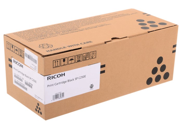 Тонер-картридж лазерный RICOH (SP C250E) SPC250/C260/C261, черный, оригинальный, ресурс 2000 страниц, 407543