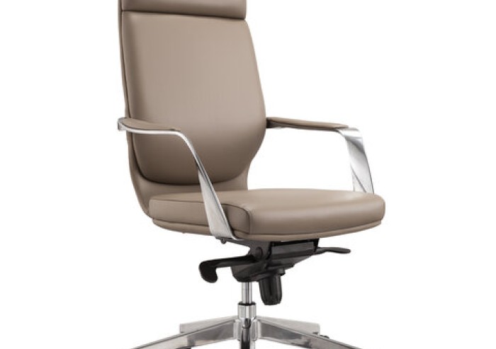Кресло офисное BRABIX PREMIUM "Resonance EX-755", мультиблок, алюминий, экокожа, бежевое, 532488