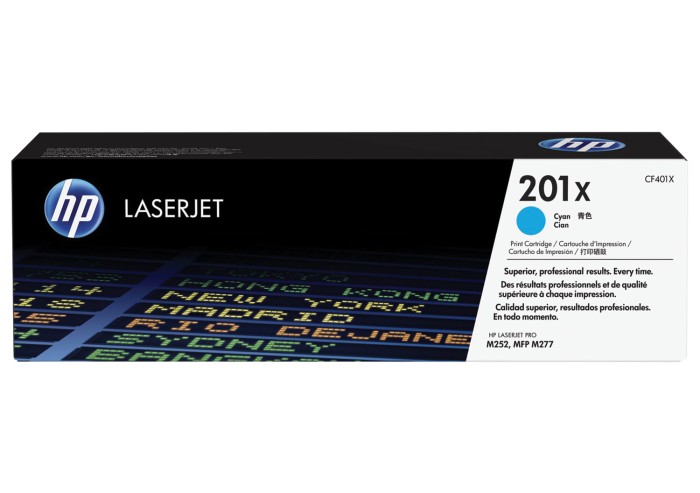Картридж лазерный HP (CF401X) LaserJet Pro M277n/dw/M252n/dw, голубой, оригинальный, ресурс 2300 страниц