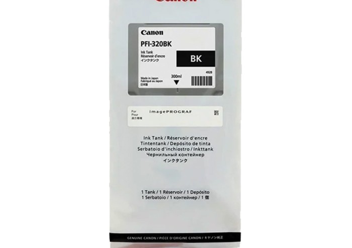 Картридж струйный CANON (PFI-320BK) для imagePROGRAF TM-200/205/300/305, черный, 300 мл, оригинальный, 2890C001