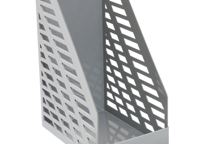 Лоток вертикальный для бумаг, увеличенная ширина (250х160х300 мм), СТАММ "XXL", серый, ЛТ900