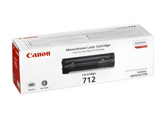 Картридж лазерный CANON (712) LBP-3010/3100 и другие, оригинальный, ресурс 1500 стр., 1870B002