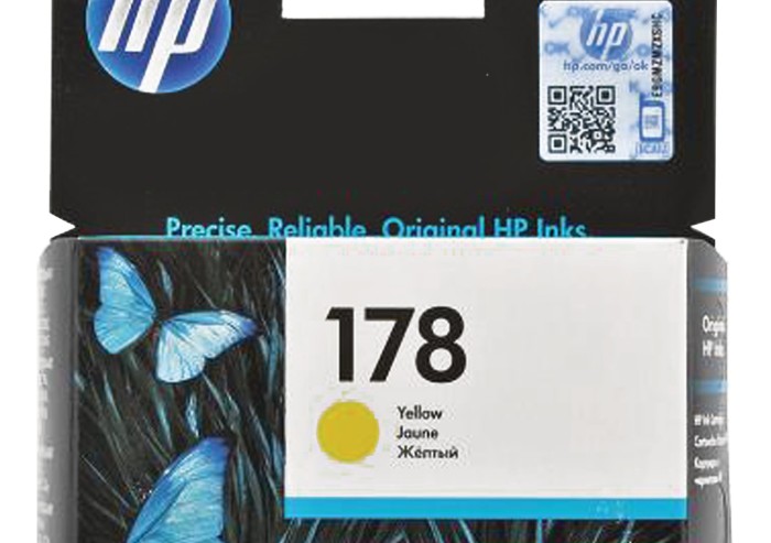 Картридж струйный HP (CB320HE) Photosmart C6383/D5463 №178, желтый, оригинальный, ресурс 300 стр.