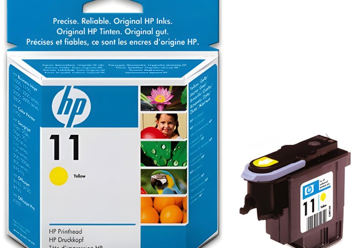 Головка печатающая для плоттера HP (C4813A) Designjet 510/CC800PS/ 800/500 и др., №11, желтая