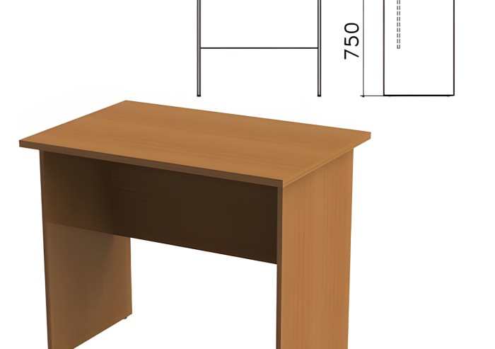 Стол письменный "Монолит", 900х600х750 мм, цвет орех гварнери, СМ19.3