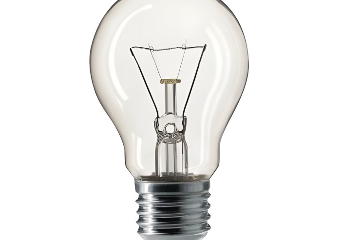 Лампа накаливания PHILIPS A55 CL E27, 60 Вт, грушевидная, прозрачная, колба d = 55 мм, цоколь E27, 354563