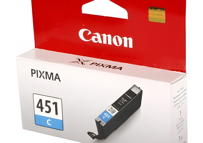 Картридж струйный CANON (CLI-451C) Pixma iP7240 и другие, голубой, оригинальный, 6524B001