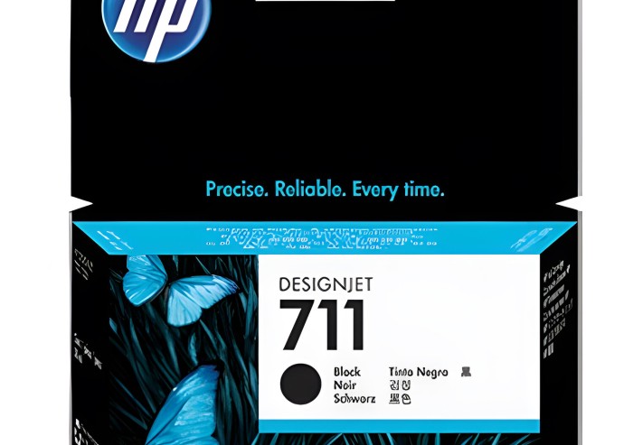 Картридж струйный для плоттера HP (CZ129A) DesignJet T120/T520, №711, черный, оригинальный