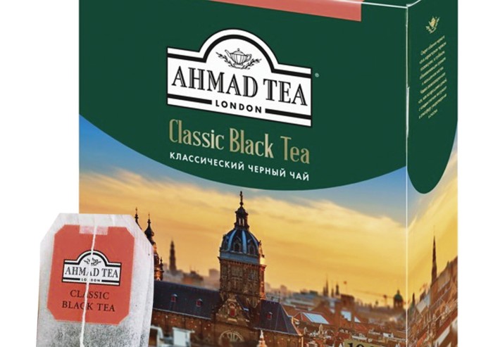 Чай AHMAD "Classic Black Tea", черный, 100 пакетиков с ярлычками по 2 г, 1665-08