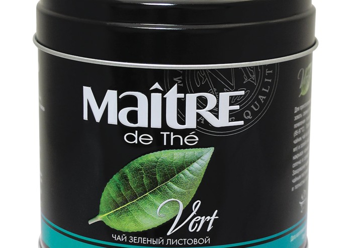 Чай MAITRE (Мэтр) "Наполеон", зеленый, листовой, жестяная банка, 100 г, бар030р