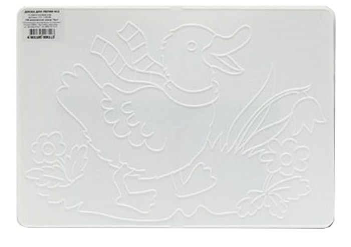 Доска для лепки А4, 297х210 мм, ЛУЧ, белая, с рельефным трафаретом, 17С1133-08