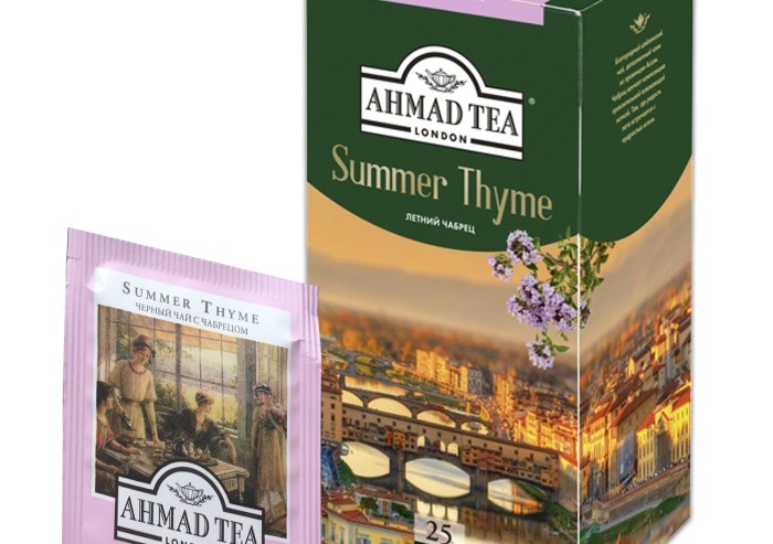 Чай AHMAD "Summer Thyme", чёрный с чабрецом, 25 пакетиков в конвертах по 1,5 г, 1510-1