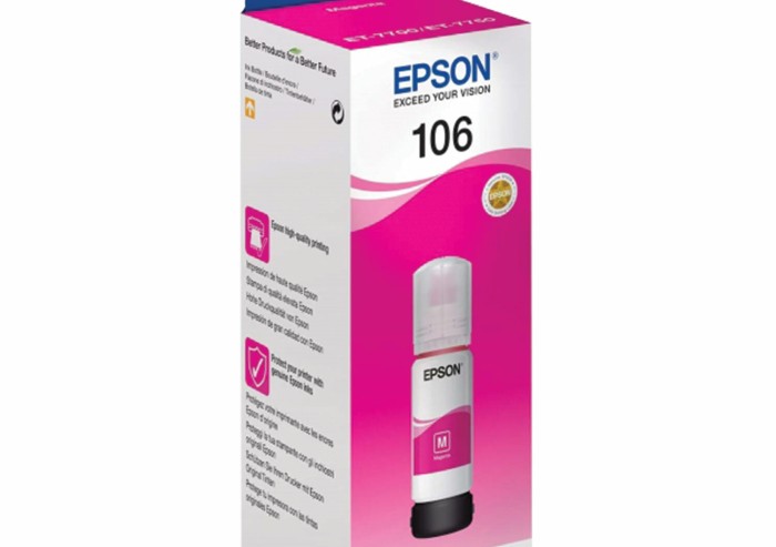Чернила EPSON (C13T00R340) для СНПЧ L7160/L7180, пурпурный, оригинальные, ресурс 5000 страниц