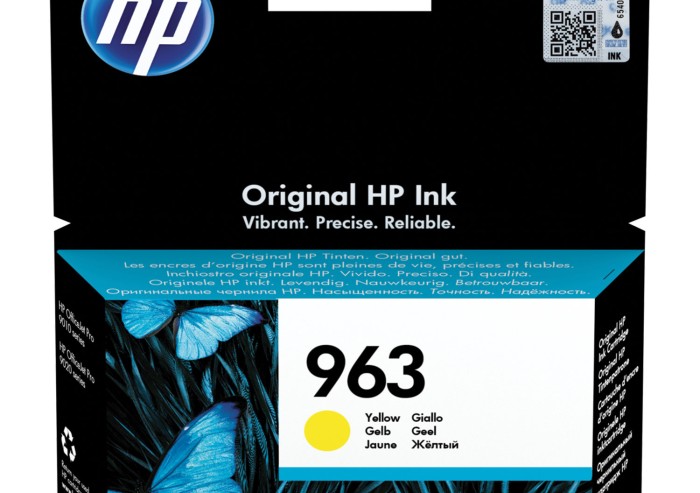 Картридж струйный HP (3JA25AE) для HP OfficeJet Pro 9010/9013/9020/9023, №963 желтый, ресурс 700 страниц