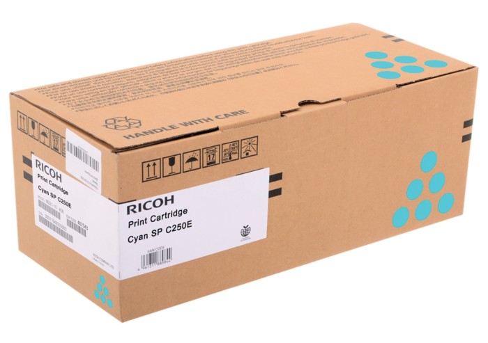 Тонер-картридж лазерный RICOH (SP C250E) SPC250/C260/C261, голубой, оригинальный, ресурс 1600 страниц, 407544