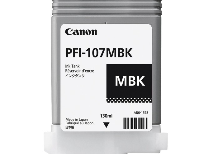 Картридж струйный CANON (PFI-107MBK) PF680/685/780/785, матовый, черный, оригинальный, 130 мл, 6704B001