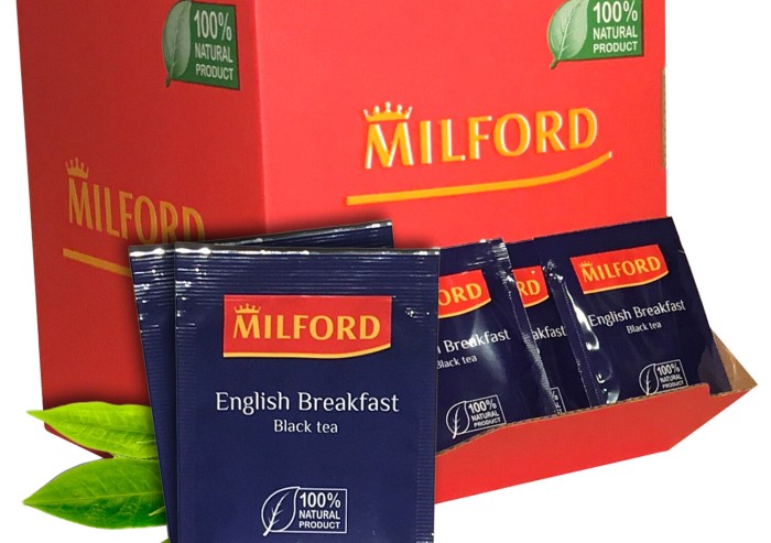 Чай MILFORD "English Breakfast", черный, 200 пакетиков в конвертах по 1,75 г, 6990 РК