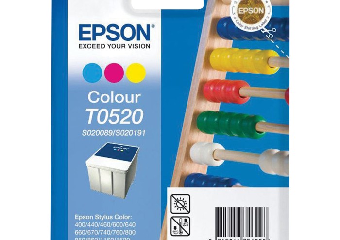 Картридж струйный EPSON (C13T05204010) Stylus Color 400/600/740/1520/Scan2000/2500 и другие, цветной, оригинальный