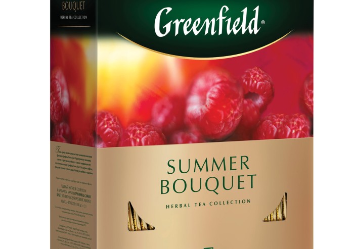 Чай GREENFIELD (Гринфилд) "Summer Bouquet" ("Летний букет"), травяной, 100 пакетиков в конвертах по 2 г, 0878-09