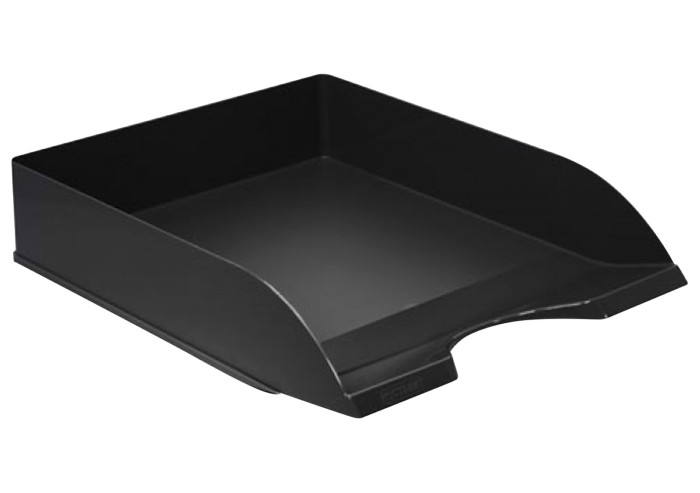 Лоток горизонтальный для бумаг СТАММ "Дельта", А4 (315х250х60 мм), черный, ЛТ651