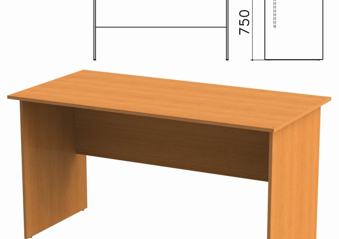 Стол письменный "Фея", 1400х700х750 мм, цвет орех милан, СФ02.5