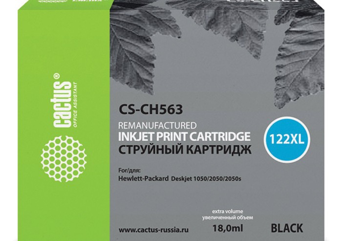 Картридж струйный CACTUS (CS-CH563) для HP Deskjet 1050/2050/2050S, черный