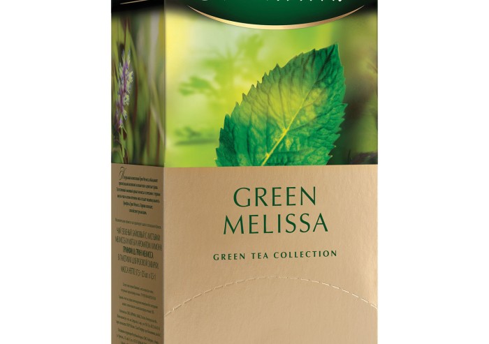 Чай GREENFIELD (Гринфилд) "Green Melissa", зеленый, 25 пакетиков в конвертах по 1,5 г