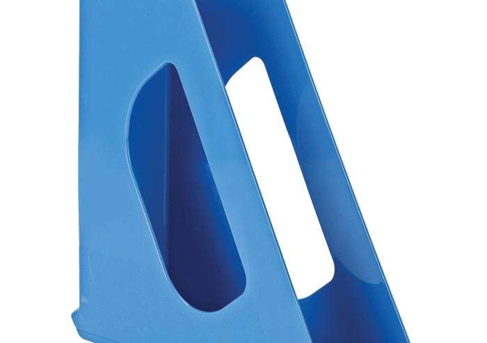 Лоток вертикальный для бумаг ESSELTE "VIVIDA", ширина 72 мм, синий, 623937