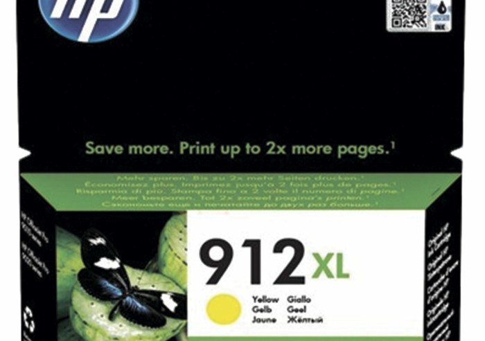 Картридж струйный HP (3YL83A) для HP OfficeJet Pro 8023, №912XL желтый, ресурс 825 страниц, оригинальный