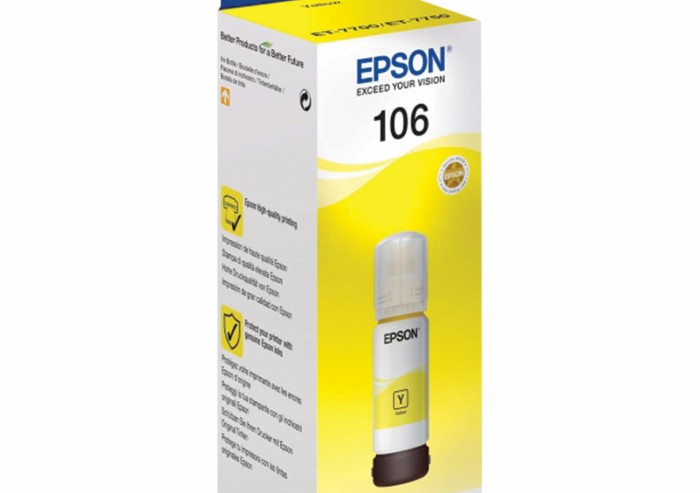 Чернила EPSON (C13T00R440) для СНПЧ L7160/L7180, желтый, оригинальные, ресурс 5000 страниц