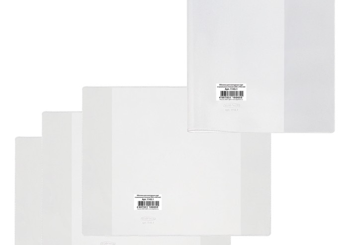 Обложка ПВХ для учебника и тетради А4, контурных карт, атласов, прозрачная, плотная, 120 мкм, 292х442 мм, "ДПС", 1143.1