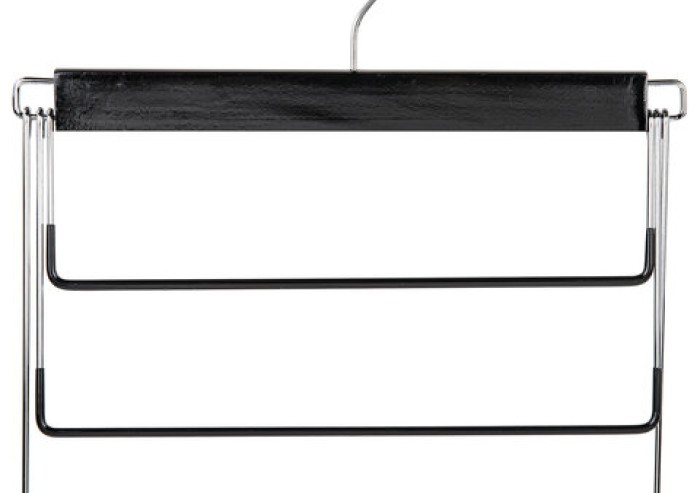 Вешалка-плечики качели 3 секции, металлическая, для юбок и брюк, ПВХ-покрытие, BRABIX, 607473