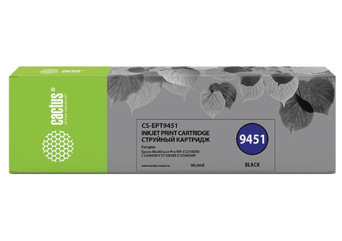 Картридж струйный CACTUS (CS-EPT9451) для Epson WF-C5290DW/C5790DW, черный
