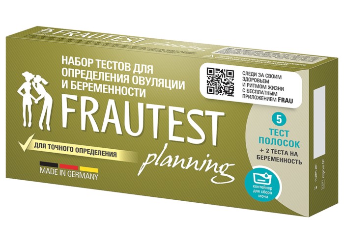 Тест на овуляцию и беременность FRAUTEST PLANNING, набор тест-полосок, 5+2 шт., 102020021