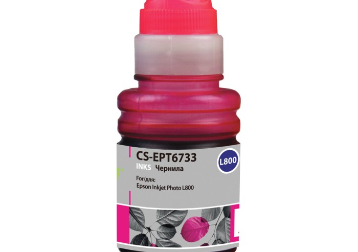 Чернила CACTUS (CS-EPT6733) для СНПЧ EPSON L800/L810/L850/L1800, пурпурные, 0,1 л