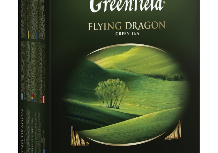 Чай GREENFIELD (Гринфилд) "Flying Dragon", зеленый, 100 пакетиков в конвертах по 2 г, 0585