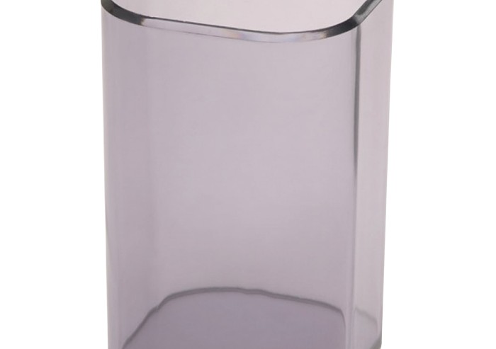 Подставка-органайзер СТАММ "Визит" (стакан для ручек), 70х70х100 мм, тонированная серая, СН35