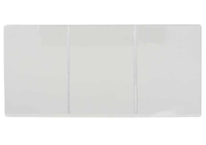 Обложка для автодокументов трехсекционная, 262х122 мм (в разложенном виде), ПВХ, прозрачная, "ДПС", 1415